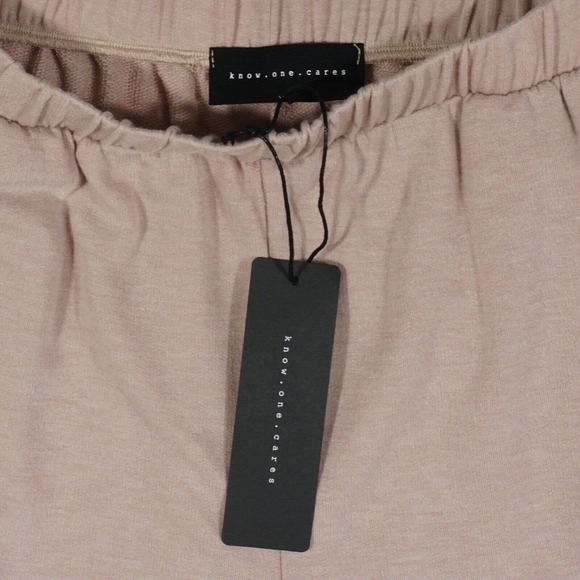 NWT Know One Cares Women's Loungewear Pants Size Large Straight Leg Drape Taupe - Picture 6 of 10